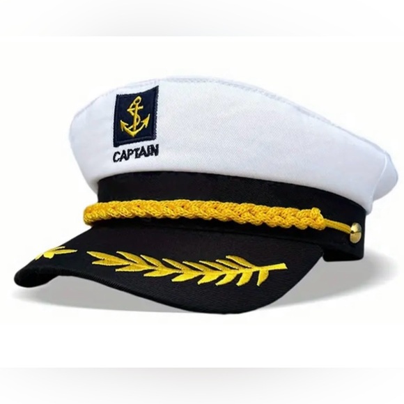 UNISEX CAPTAIN’S HAT / YACHT BOAT SHIP SAILOR 4th OF JULY BOATING - Picture 3 of 8